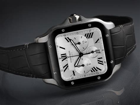 santos cartier chronograph|cartier santos watch size guide.